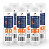 Cartucho de filtro de água Aquaboon de 5 mícrons, 10x2,5 ranhurado, pacote com 6