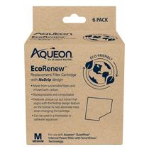 Cartucho de filtro de aquário Aqueon EcoRenew Medium, pacote com 6