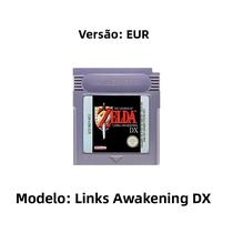 Cartucho De Jogo Legend of Zelda Awakening DX 16 Bits Para Console De Jogos GBC Versão EUA EUR