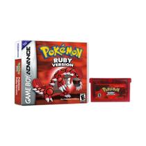 Cartucho De Jogo Pokémon GBA Esmeralda Rubi FireRed Leafgreen Sapphire Sem Manual Na Caixa