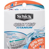 Cartucho de Lâmina Schick Quattro Titanium Pacote com 6