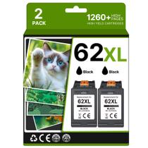 Cartucho de tinta Adoccur 62XL preto, 2 unidades, para impressoras HP Cartucho de tinta Adoccur 62XL preto, 2 unidades, para impressoras HP