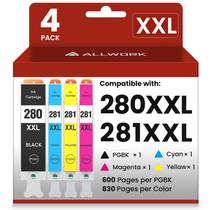 Cartucho de tinta ALLWORK CLI-281XXL compatível com 4 unidades