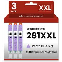 Cartucho de tinta ALLWORK CLI-281XXL pacote com 3 unidades Azul Fotográfico Cartucho de tinta ALLWORK CLI-281XXL pacote com 3 unidades Azul Fotográfico