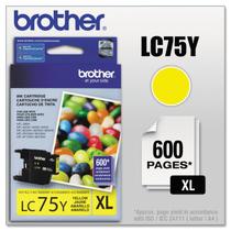 Cartucho de Tinta Amarelo Brother LC75Y de Alto Rendimento XL Cartucho de Tinta Amarelo Brother LC75Y de Alto Rendimento XL