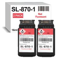 Cartucho de Tinta ASANSH SL-870-1 Vermelho Fluorescente 16ml Pacote com 2 Cartucho de Tinta ASANSH SL-870-1 Vermelho Fluorescente 16ml Pacote com 2