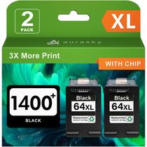 Cartucho de Tinta AURASKY 64XL Preto, Kit com 2 para HP Cartucho de Tinta AURASKY 64XL Preto, Kit com 2 para HP