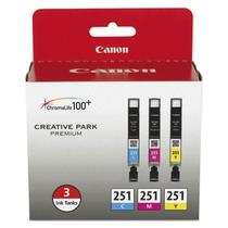 Cartucho de tinta Canon CLI-251, pacote multicolorido de 3 cores para MG6320