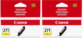 Cartucho de Tinta Canon CLI-271 Amarelo Pacote com 2