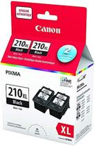 Cartucho de tinta Canon PG-210XL preto de alto rendimento, pacote com 2