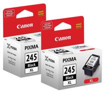 Cartucho de tinta Canon PG-245 XL de alta capacidade preto de 12 mL, pacote com 2 Cartucho de tinta Canon PG-245 XL de alta capacidade preto de 12 mL, pacote com 2
