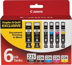 Cartucho de tinta Canon PGI-225/CLI-226 Pacote econômico de 6 cores Cartucho de tinta Canon PGI-225/CLI-226 Pacote econômico de 6 cores
