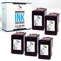 Cartucho de Tinta CMYi 21 Preto Kit com 5 para Impressoras HP Cartucho de Tinta CMYi 21 Preto Kit com 5 para Impressoras HP
