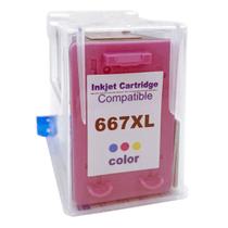 Cartucho de Tinta Colorido Compatível com HP 667xl 667 para Deskjet Ink Advantage 2374 2376 2774 2776 6475 6476 13ml - Importado