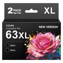 Cartucho de Tinta COLRIX 63XL Preto Kit com 2 de Alto Rendimento
