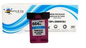 Cartucho de tinta compatível 664xl color f6v30a 12ml