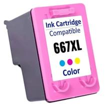 Cartucho De Tinta Compatível 667XL, Ink Cartridge, 10ml, Colorido BOX