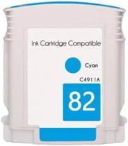Cartucho de Tinta compativel 82 C4911A Ciano Designjet 500 510 800 CC800ps 815MFP 820MFP 69ml