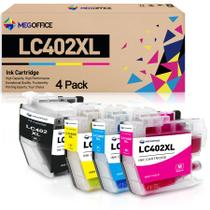 Cartucho de tinta compatível com MEGOFFICE LC402XL para impressora Brother MFC
