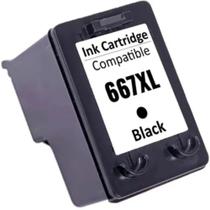 Cartucho de Tinta Compatível Microjet 667XL Preto - Para Impressoras DeskJet 2376, 2776, 6476. Cartucho de Tinta