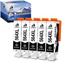 Cartucho de tinta DOUBLE D 564XL preto de alto rendimento, pacote com 5