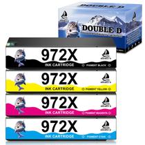 Cartucho de Tinta DOUBLE D 972X Kit com 4 Unidades com Atualização de Chip