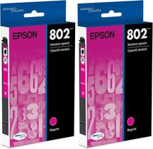 Cartucho de Tinta Epson 802 Magenta Capacidade Padrão Pacote com 2 Cartucho de Tinta Epson 802 Magenta Capacidade Padrão Pacote com 2