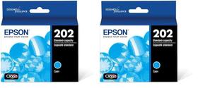 Cartucho de tinta Epson T202 Claria de capacidade padrão ciano (x2) Cartucho de tinta Epson T202 Claria de capacidade padrão ciano (x2)