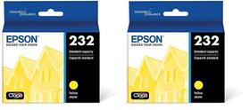 Cartucho de tinta Epson T232 amarelo de capacidade padrão (pacote com 2) Cartucho de tinta Epson T232 amarelo de capacidade padrão (pacote com 2)