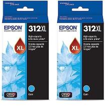 Cartucho de tinta Epson T312XL220-S Claria Photo HD Cyan (pacote 2)