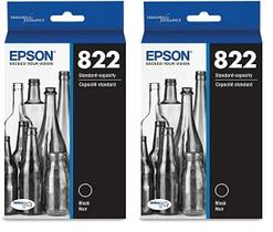 Cartucho de tinta Epson T822 DuraBrite Ultra Black (T822120-S) x2 Cartucho de tinta Epson T822 DuraBrite Ultra Black (T822120-S) x2
