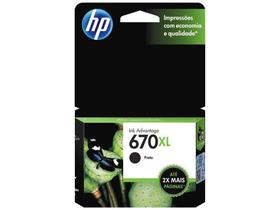 Cartucho de tinta genuino 670xl cz117ab preto 14 ml