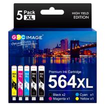 Cartucho de tinta GPC Image compatível com HP 564XL (pacote com 5)