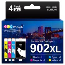 Cartucho de tinta GPC Image compatível com HP 902XL 902, pacote com 4