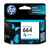 Cartucho de Tinta HP 664 Ink Advantage Deskjet 2136, 2676, 3776, 5076 e 5276, Colorido - F6V28AB