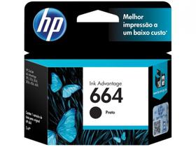Cartucho de Tinta HP 664 Preto F6V29AB F6V29A 1115 4536