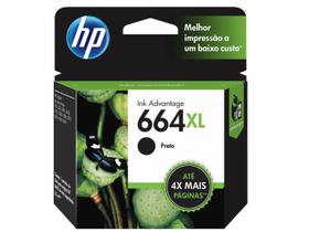 Cartucho de Tinta HP 664 XL Preto - F6V31AB