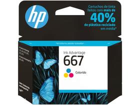 Cartucho de Tinta HP 667 Colorido Original Cartucho de Tinta HP 667 Colorido Original