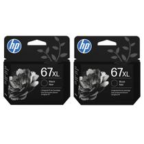 Cartucho de Tinta HP 67XL Preto de Alto Rendimento - Kit com 2