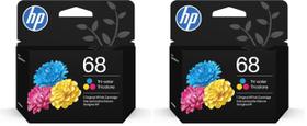 Cartucho de Tinta HP 68 Tricolor Pack com 2 para Envy 6100e Cartucho de Tinta HP 68 Tricolor Pack com 2 para Envy 6100e