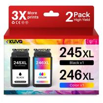 Cartucho de Tinta Kuva PG245XL 246XL Preto e Tricolor - Kit com 2