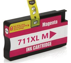 Cartucho de Tinta Magenta Compatível com HP 711xl 711 para T120 CQ891a T130 5ZY58a T520 CQ890a T520 CQ893a 28ml
