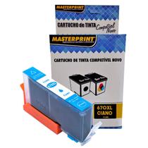 Cartucho de Tinta Masterprint Compatível com 670xl 670 para Impressora 3525 4615 4625 5525 6520 6525 Ciano 14,2ml