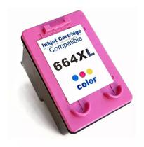 Cartucho de Tinta Microjet Compatível com 664XL Colorido - Para Impressoras DeskJet 1115, 2136, 2676, 3776, 4676.