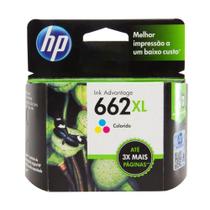 Cartucho de Tinta Original HP 662XL Colorido 662 XL CZ106AB 2516 2646 Cartucho de Tinta Original HP 662XL Colorido 662 XL CZ106AB 2516 2646