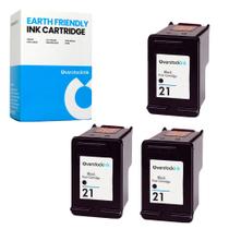 Cartucho de Tinta Preto OverstockInk 21 Kit com 3 para Impressoras HP Cartucho de Tinta Preto OverstockInk 21 Kit com 3 para Impressoras HP
