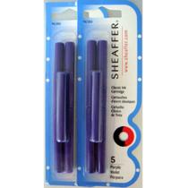 -cartucho de tinta sheaffer cor violeta - 10 unidades