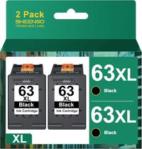 Cartucho de tinta SHEENGO 63XL preto de substituição para pacote 63 2 Cartucho de tinta SHEENGO 63XL preto de substituição para pacote 63 2
