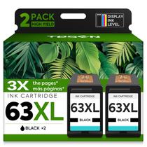 Cartucho de Tinta TESEN 63XL Preto 2 Unidades Alto Rendimento