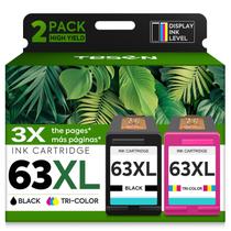 Cartucho de Tinta TESEN 63XL Preto e Tricolor Kit com 2